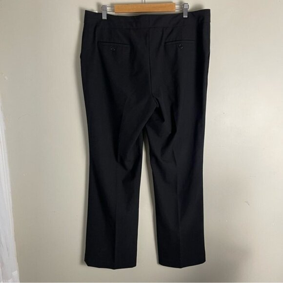 Talbots black high rise straight leg trouser pant work career travel size 14 - Picture 2 of 12